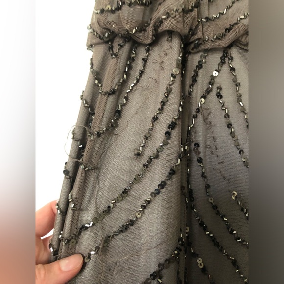 Gray beaded floor-length dress, Caché, size 6 women’s - Picture 6 of 6